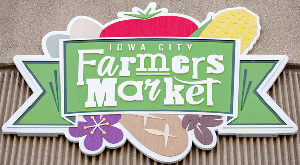 New public art is shown at the Chauncey Swan Parking ramp in Iowa City. 