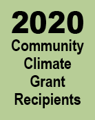 Box with words 2020 Climate Action Grant Recipients