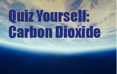 Photo of earth's atmosphere with words Quiz Yourself: Carbon Dioxide