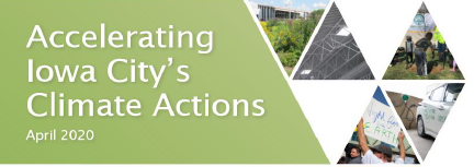 "Accelerating Iowa City's Climate Action" graphic