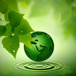 Graphic image of green earth