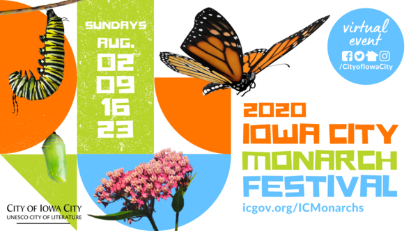 Iowa City Monarch Festival logo.