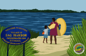 An illustration of Sag Harbor is shown. 