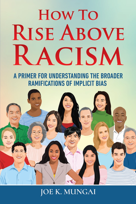A copy of the book "How to Rise Above Racism" is shown. 