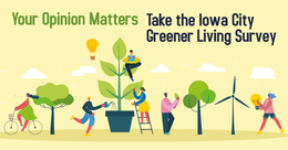 A graphic for the Greener Living Survey. 