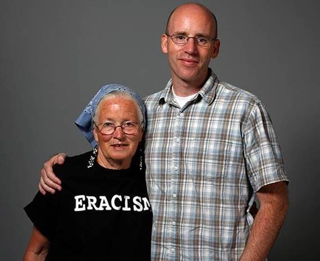 Photo of Joan Trumpauer Mulholland and Loki Mulholland