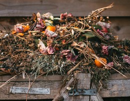 a photograph of compost