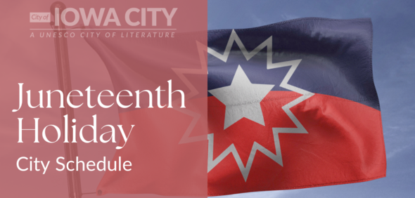 An image of the Juneteenth flag is shown. 
