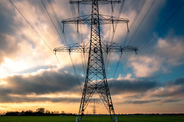 a stock image of power lines