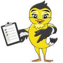 a graphic showing Goldie with a checklist