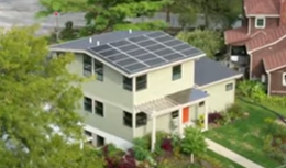 LEED Platinum house is shown from above