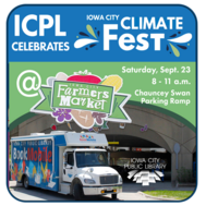 ICPL Bookmobile at ClimateFest - Iowa City Farmers Market