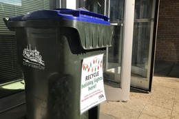 a collection bin for holiday light recycling