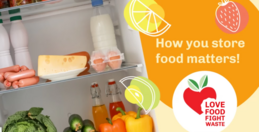 a graphic that says "how you store your food matters"