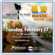 "Eat Out to Read" at Oasis Falafel