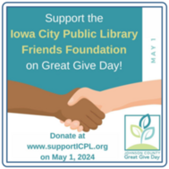 Support the ICPL for Johnson County Great Give Day on May 1st