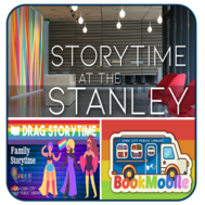 ICPL Bookmobile at the Stanley Museum of Art: Intellectual Freedom with a Drag Family Storytime