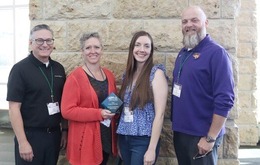 City staff are pictured with members of Iowa Recycling Association