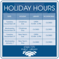 Holiday Hours & Bookmobile Winter Service Break