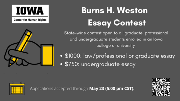 Burns H Weston Essay Contest