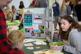 an Earth Expo exhibitor is pictured