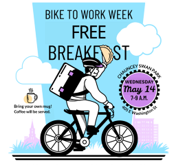 graphic for Bike to Work Week Breakfast