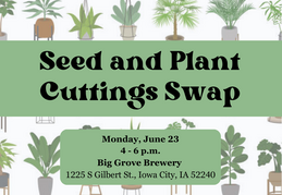 Seed and plant cuttings swap event graphic