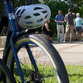 Bikes and attendees at the Bike to Work breakfast are pictured