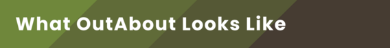 Subheader titled "What OutAbout Looks Like"