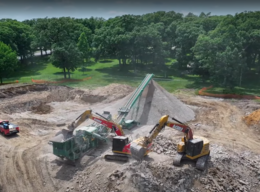 concrete recycling project pictured