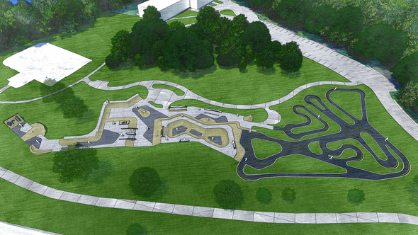A rendering of the Terrell Mill Pump Track project.