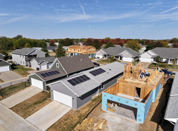 rooftop solar panels on recently constructed houses