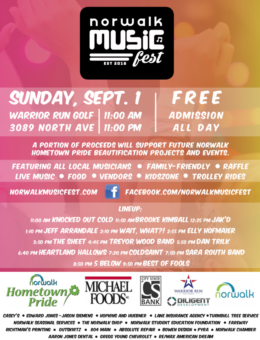 Music Fest info flyer