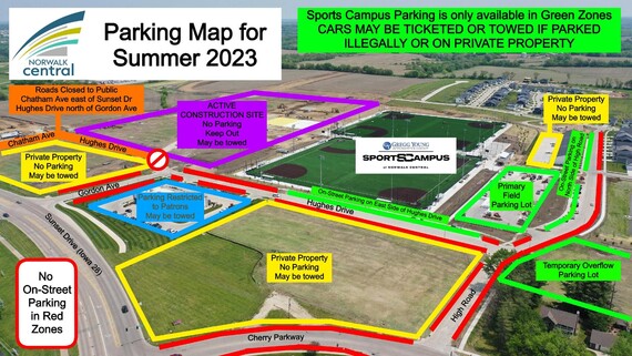 Parking Map for Norwalk Central