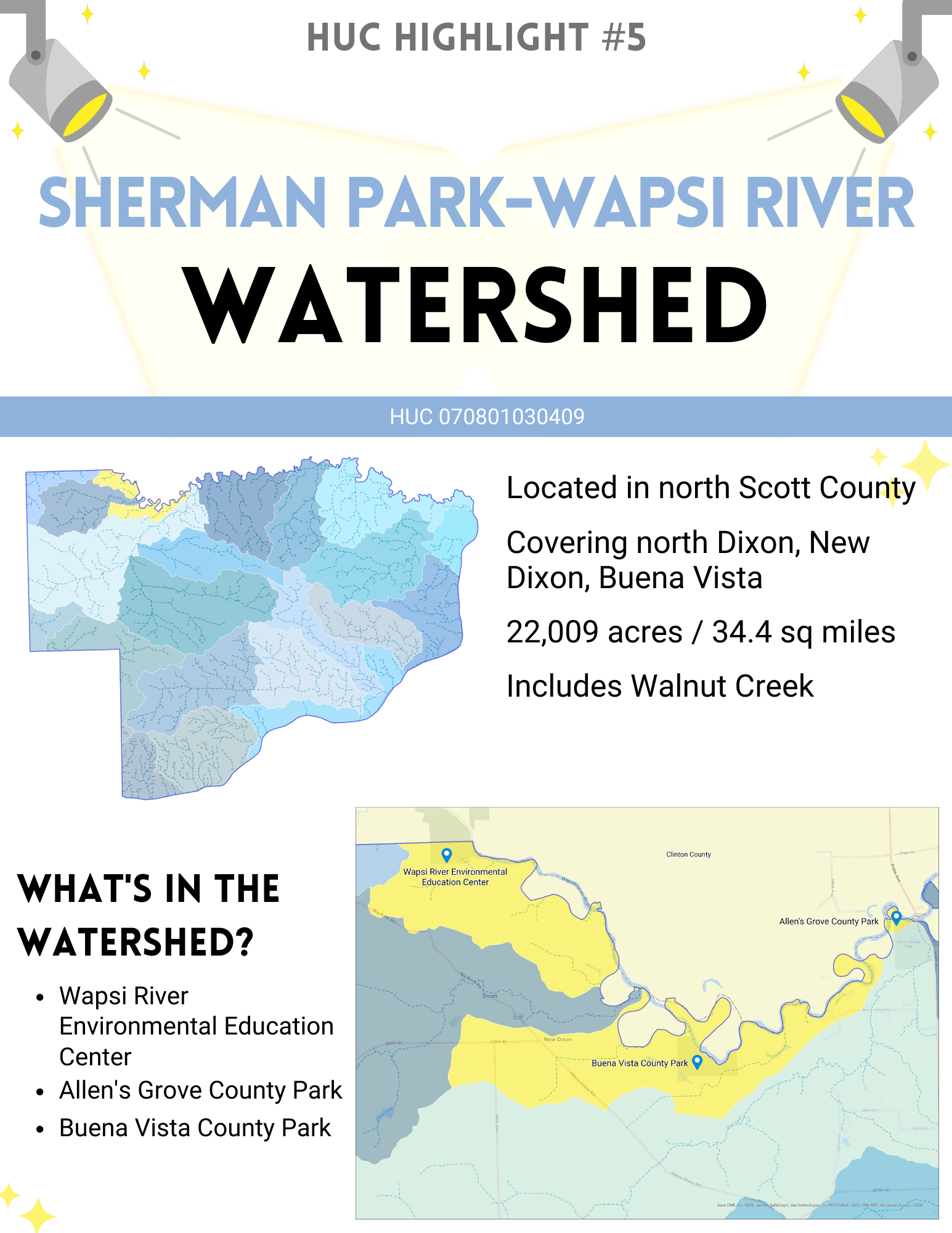 Sharing HUC Highlight 5 Sherman ParkWapsipinicon River!