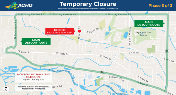 Eagle-Ranch Closure Detour Map