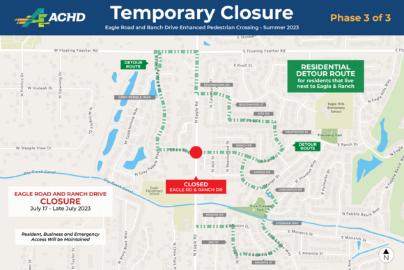 Eagle-Ranch Residential Detour Map