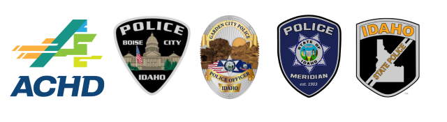 ACHD Boise Police, Garden City Police, Meridian Police, Idaho State Police