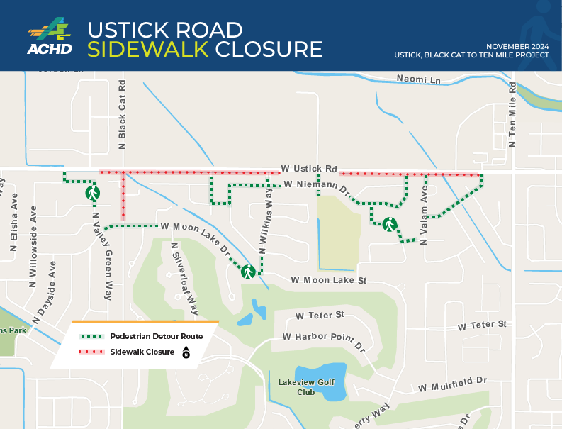 Black Cat Pedestrian Detour Map