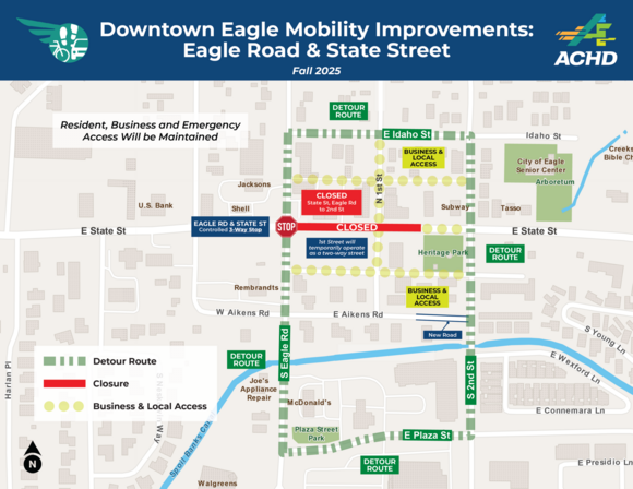 State Street Closure Detour Map