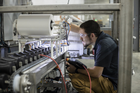 Man working on machine