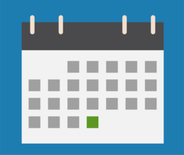 Green calendar without any text on it and roughly thirty days