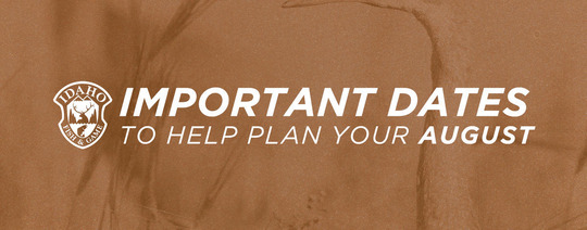 August Important Dates