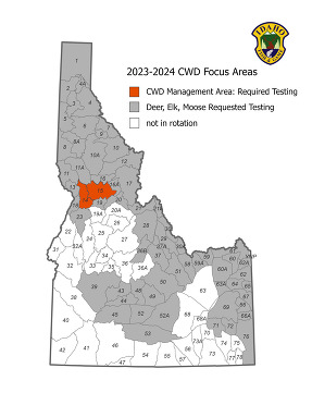 2023 CWD sampling GMUs map