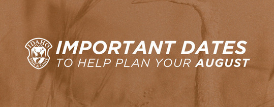 Important dates August