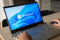image of a laptop with the Windows 11 logo