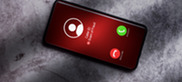 photo of mobile device received spam call