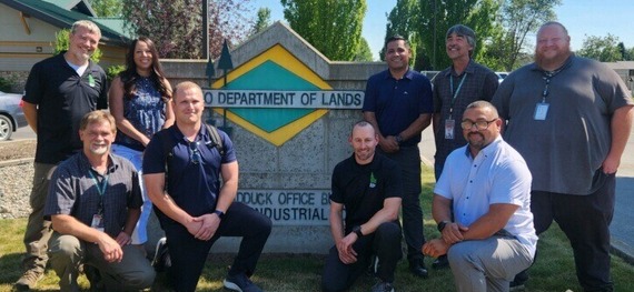 Photo of ITS and Dept of Lands staff during North Idaho tour