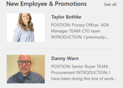 New Employees Screenshot