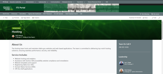 Team Hosting Screenshot